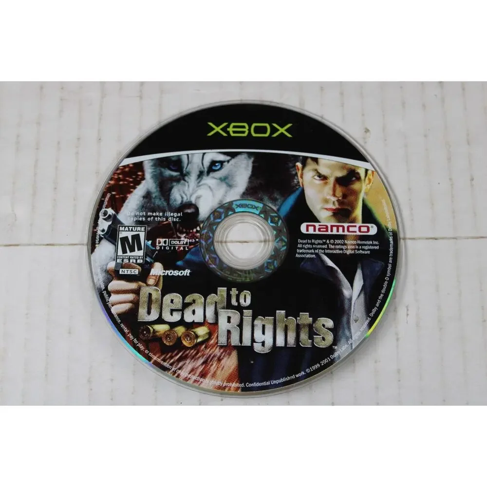 Dead to Rights (Microsoft Xbox, 2002) Authentic, game disc only, tested/works